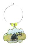 OH-6 helicopter wine charms
